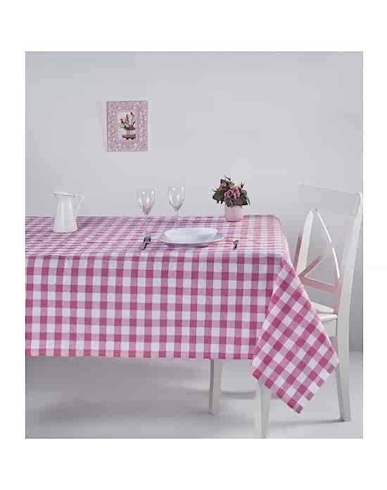 Dertsiz Masa Örtüsü 140x240 cm (Dikdörtgen) Pembe