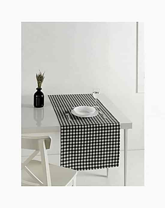 Runner 45x160 Siyah Beyaz